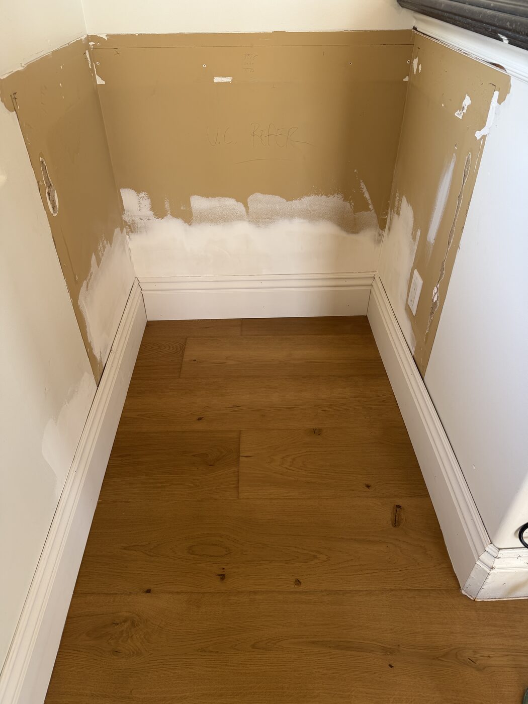 Baseboard mold remediation