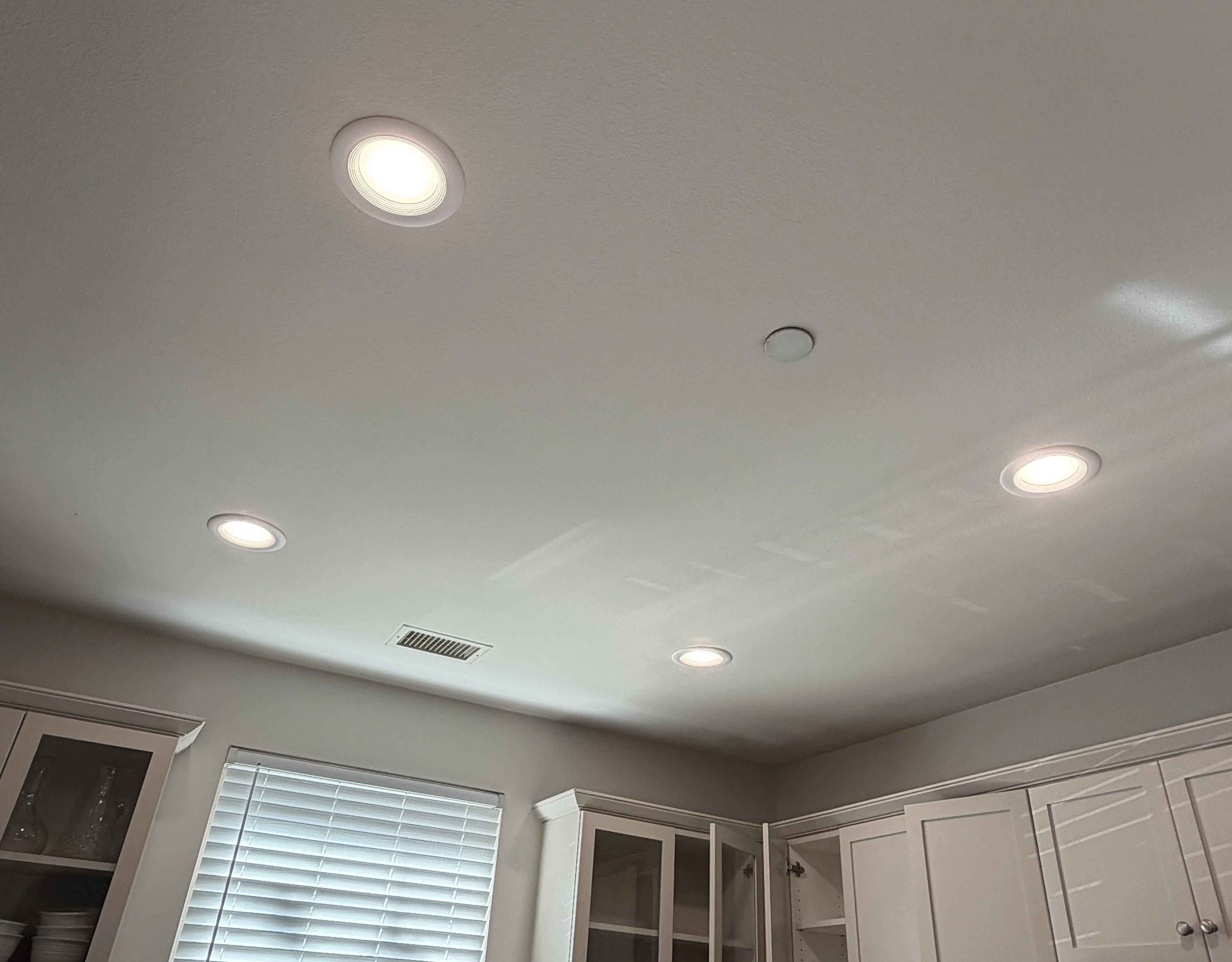 After recessed lighting installation in Irvine CA