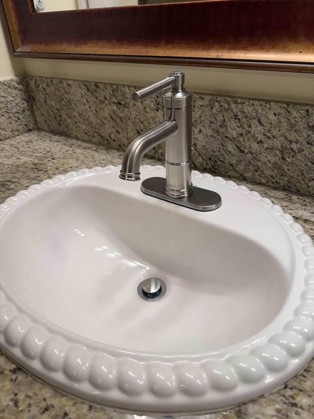 Bathroom faucet installation