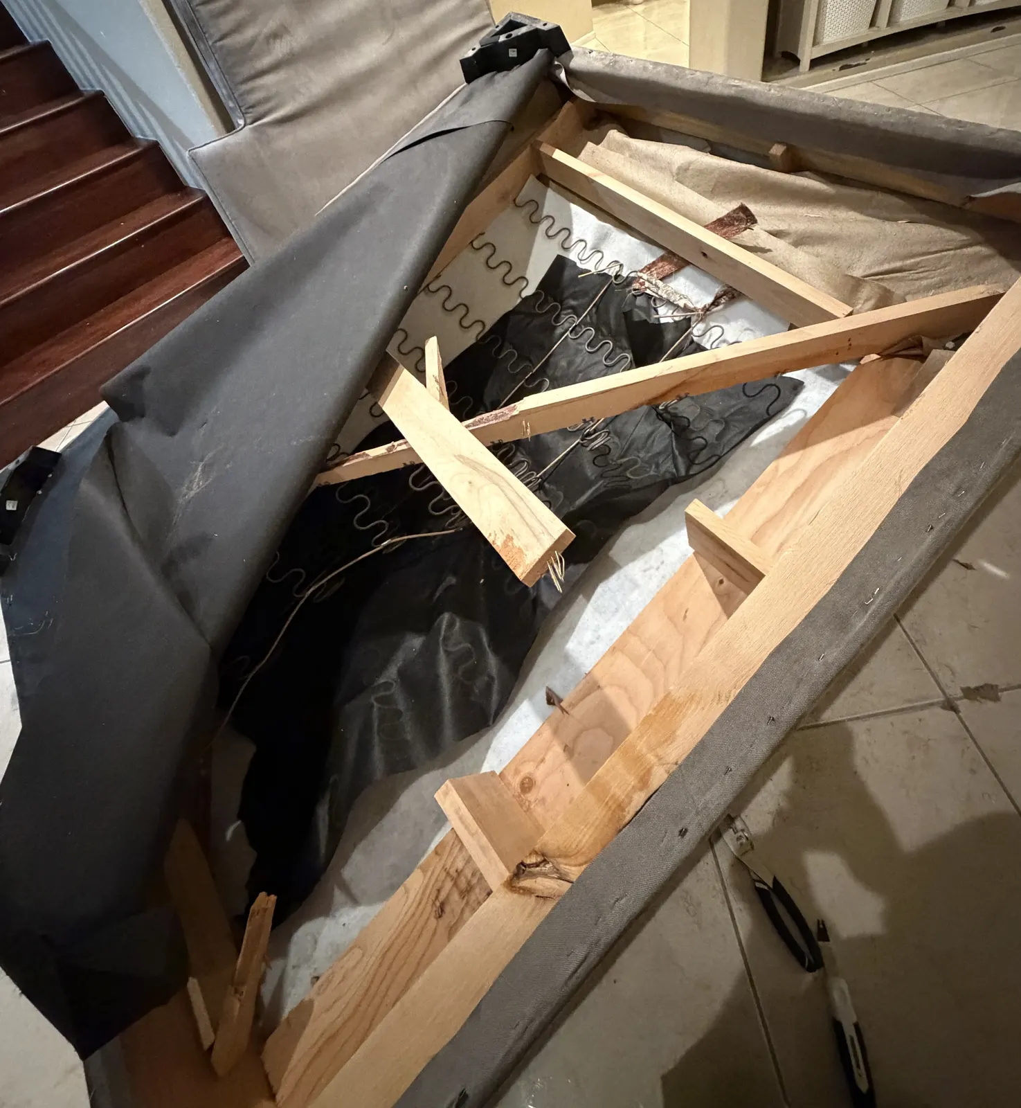 Before couch frame repair Orange County CA