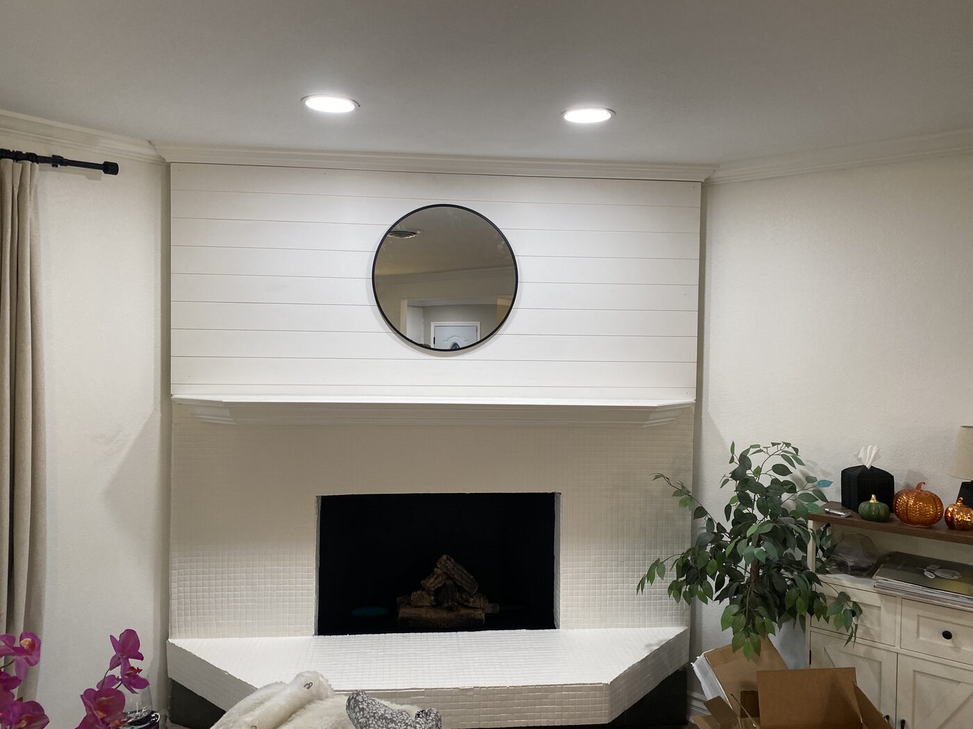 After: Fireplace renovation