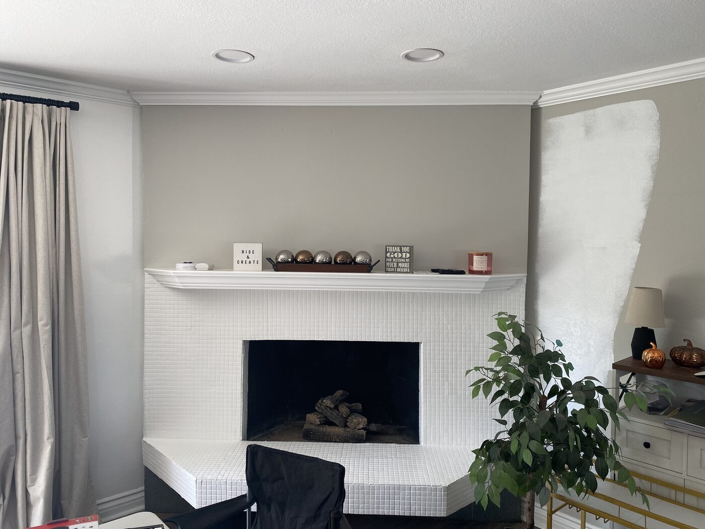 Before: Fireplace renovation