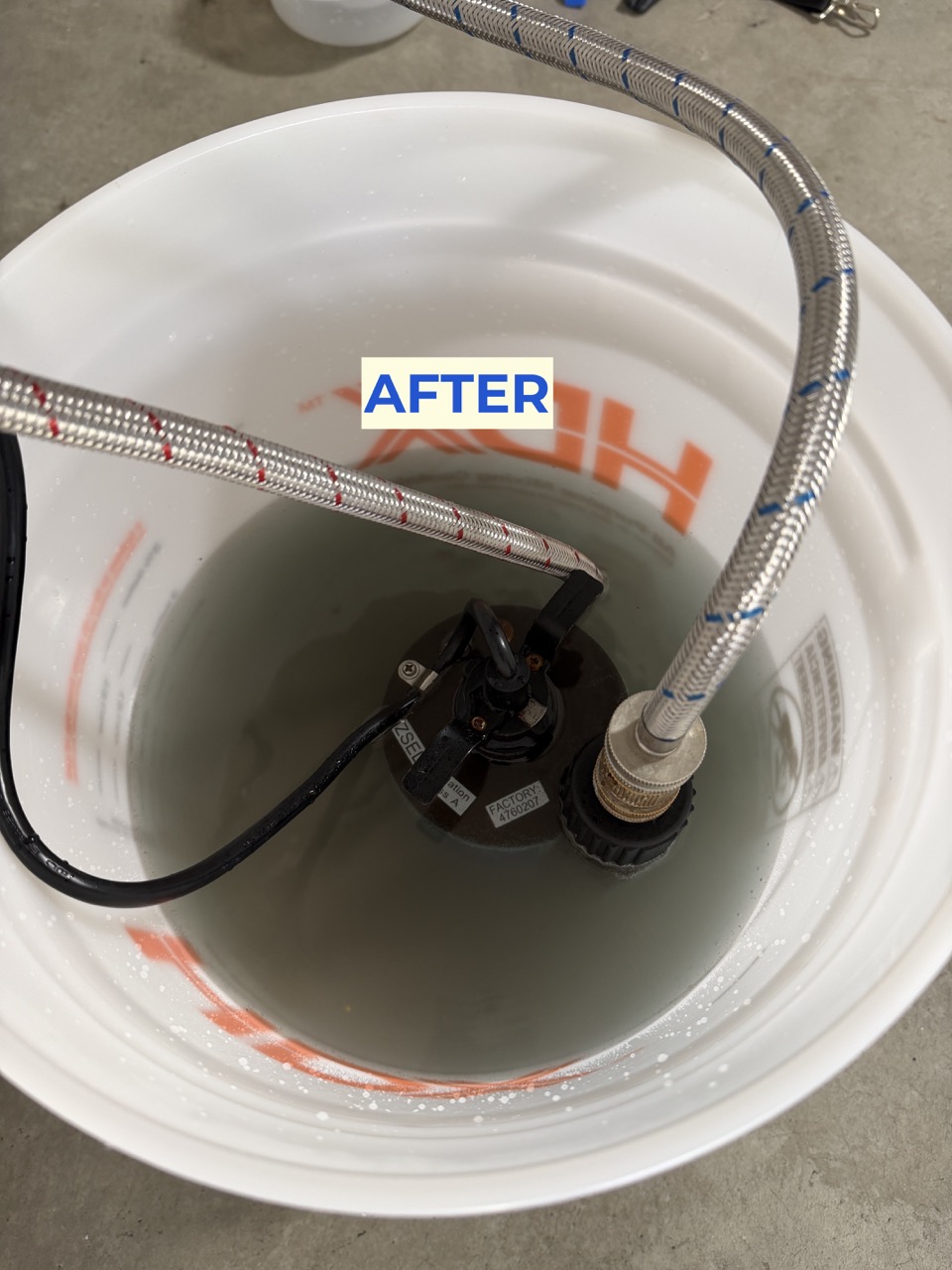 Clean water after professional tankless water heater flushing
