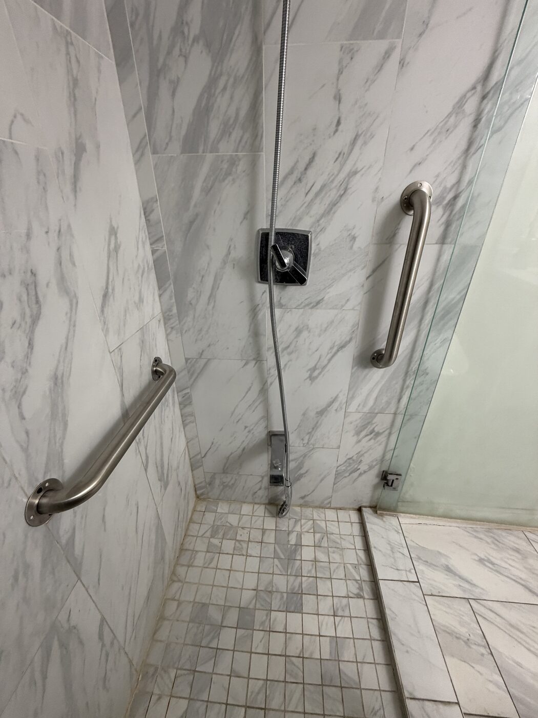 Shower grab bar installation